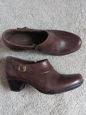 Clarks bendables womens shoes size 6 brown leather comfort #36727